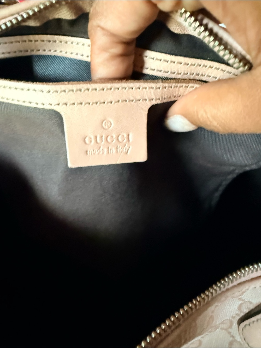 Gucci Blush Pink GG Canvas Top-Handle Satchel - Picture 11 of 12